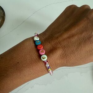 Handmade inspirational Faith stretch, beaded bracelet 6.5 inches